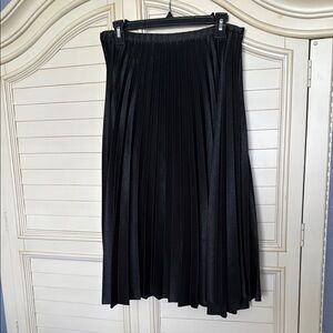 Elegant Black Pleated Skirt